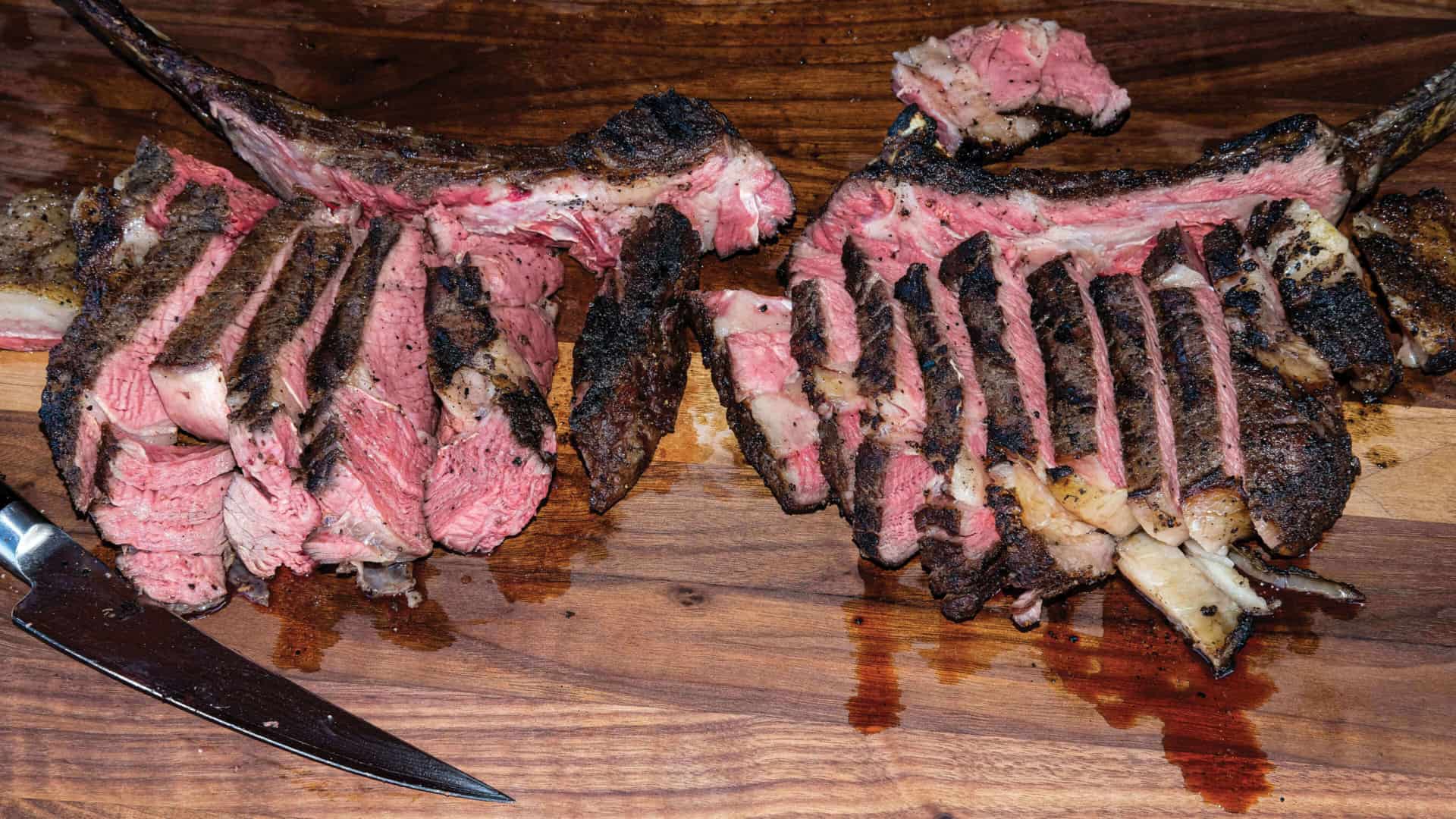 Grilled Tomahawk steaks recipe and video from Ballistic BBQ