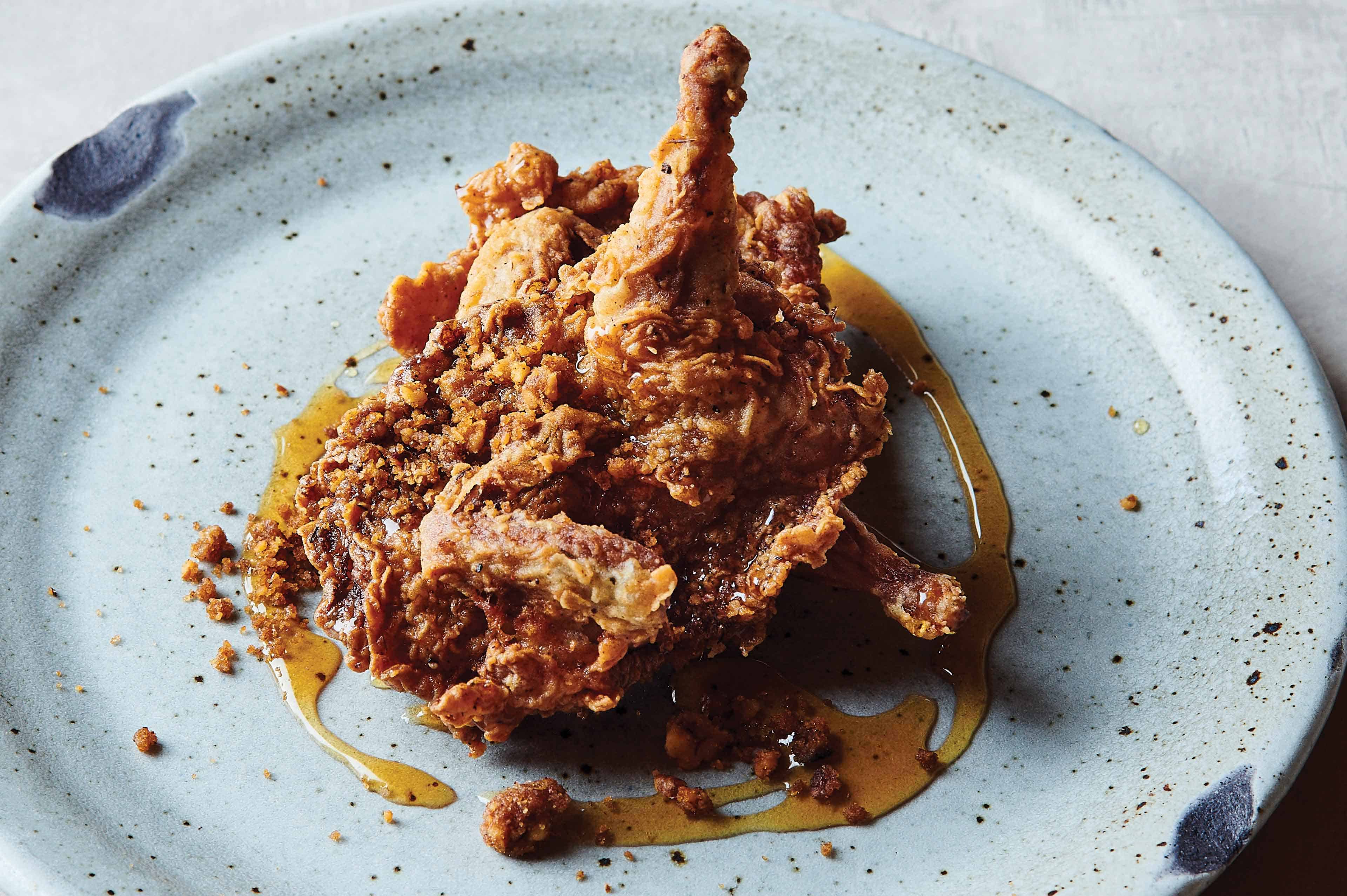 A mouthwatering fried quail recipe with honey hot suace.