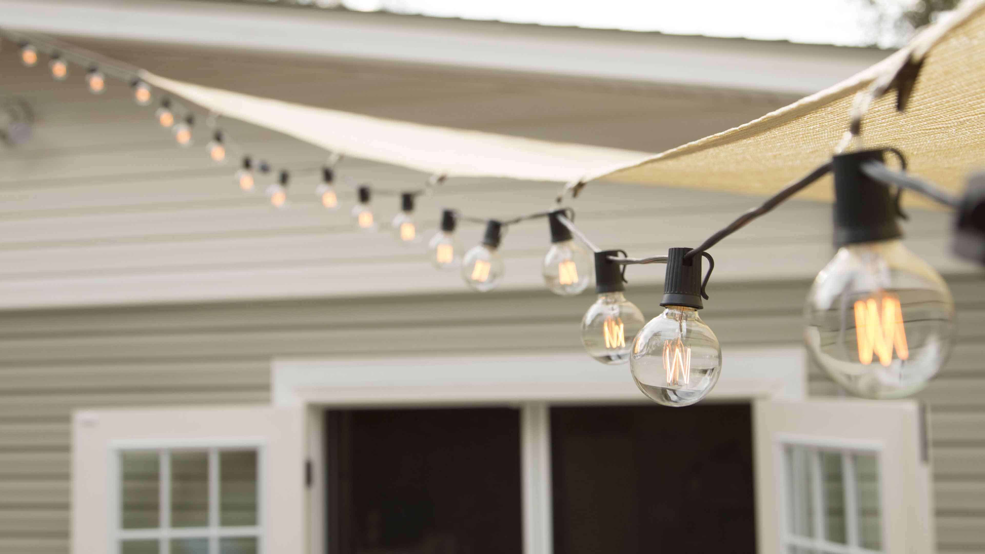 string lights ad ambiance to your canopy