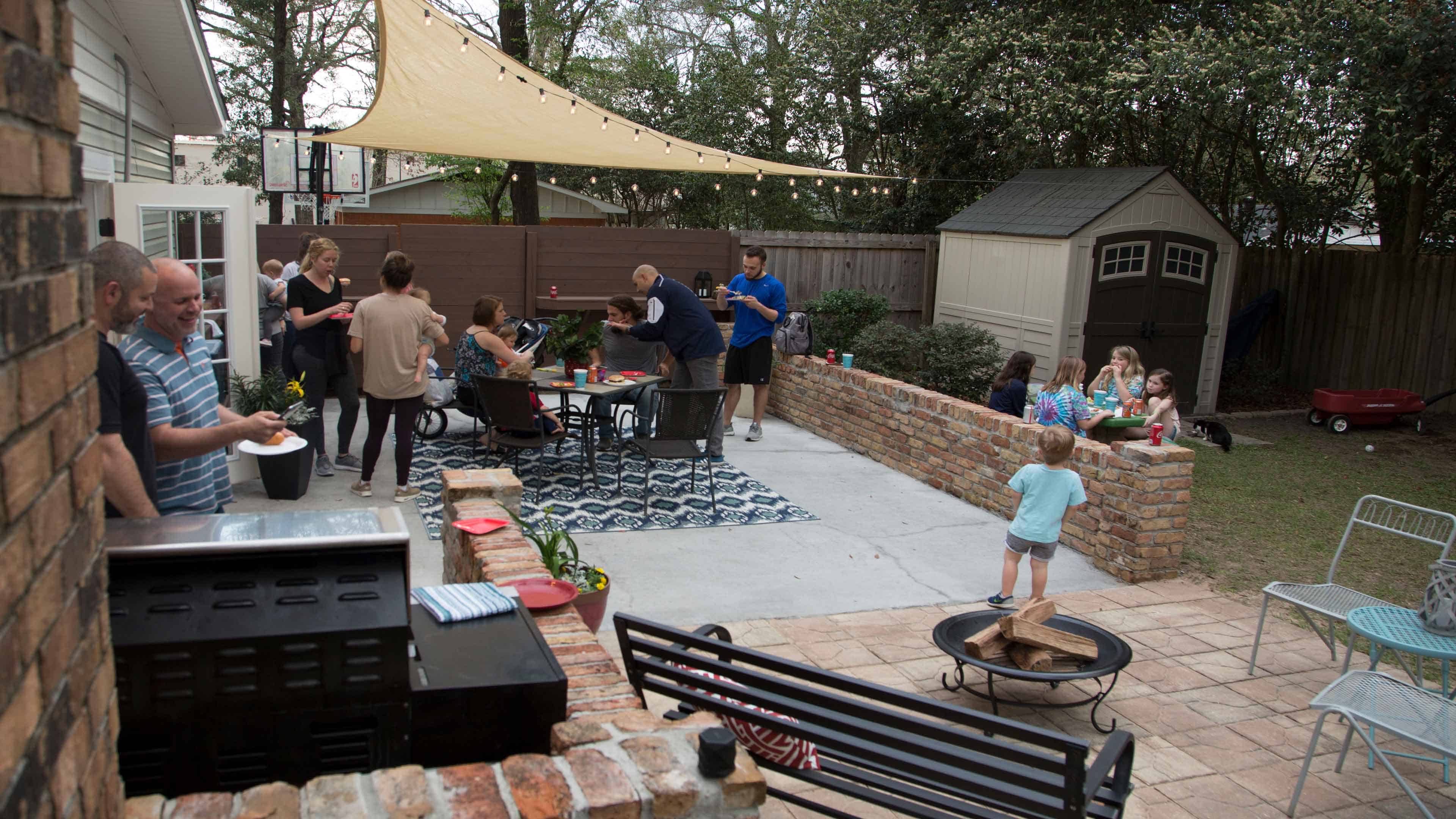 Installing a backyard canopy