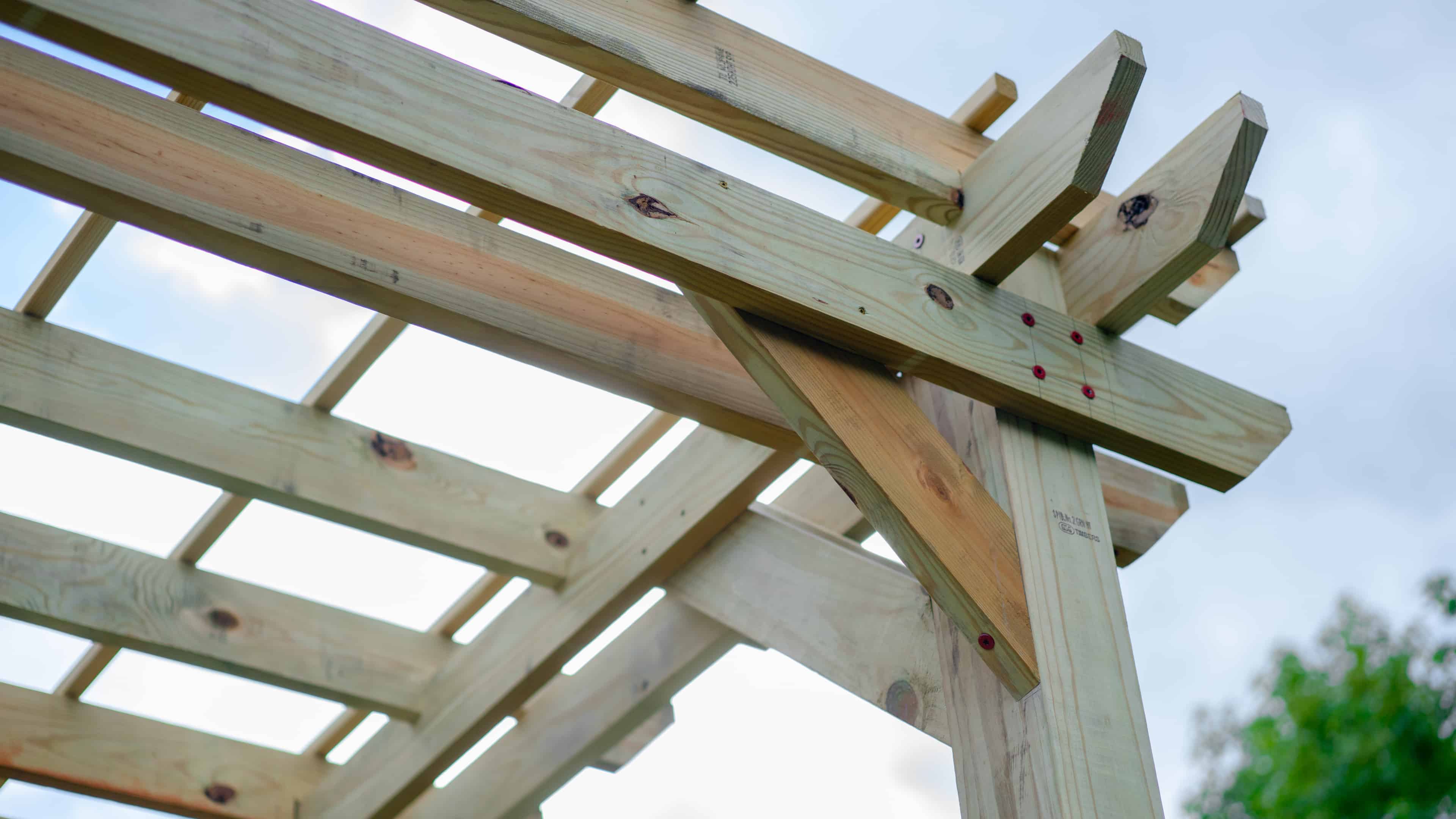 Day 2 of the pergola build project includes building the deck.