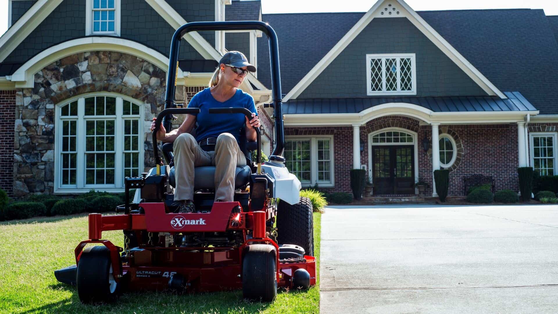 Mowing lawn during hot weather