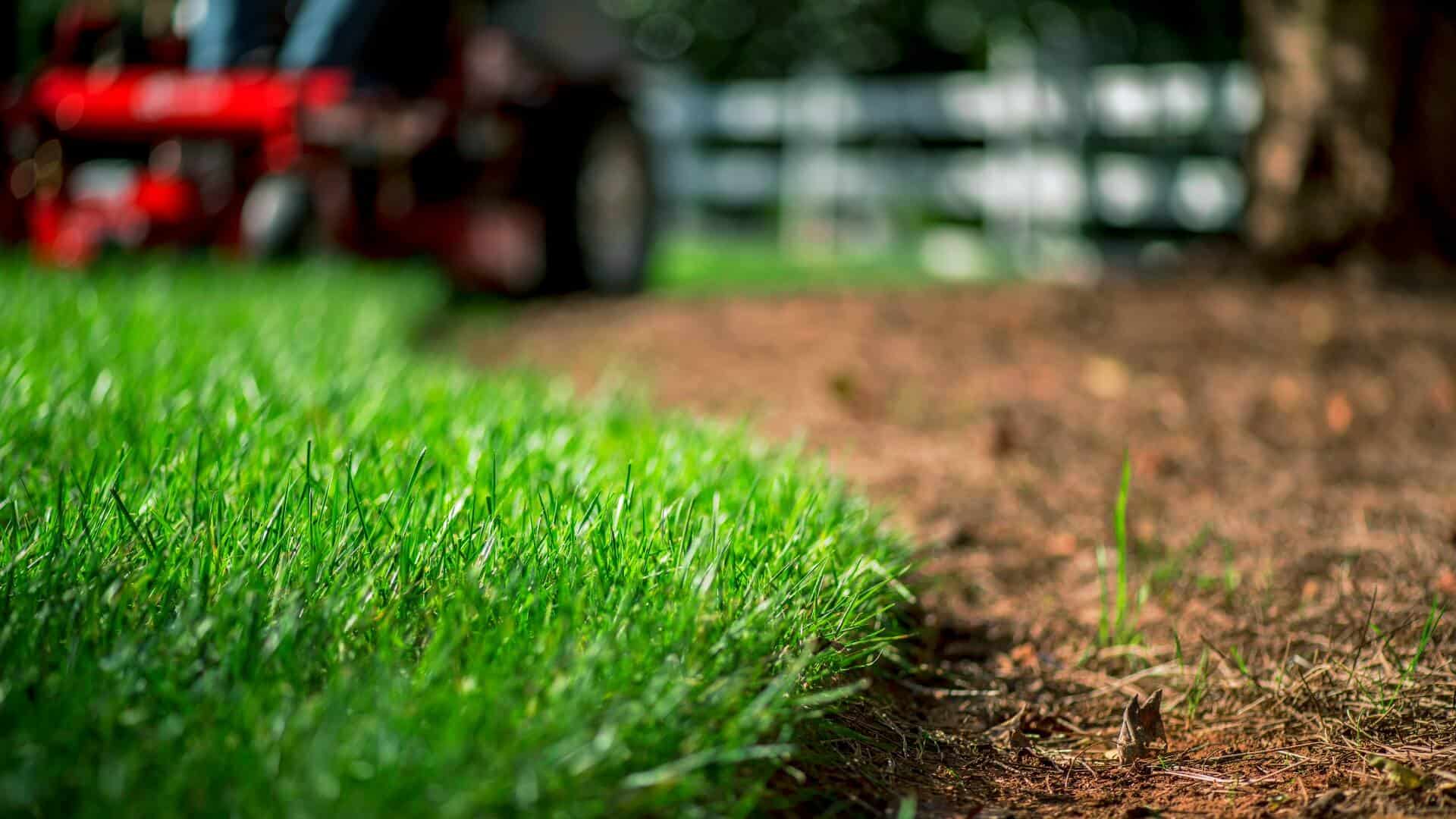 An Exmark mower cutting a lawn