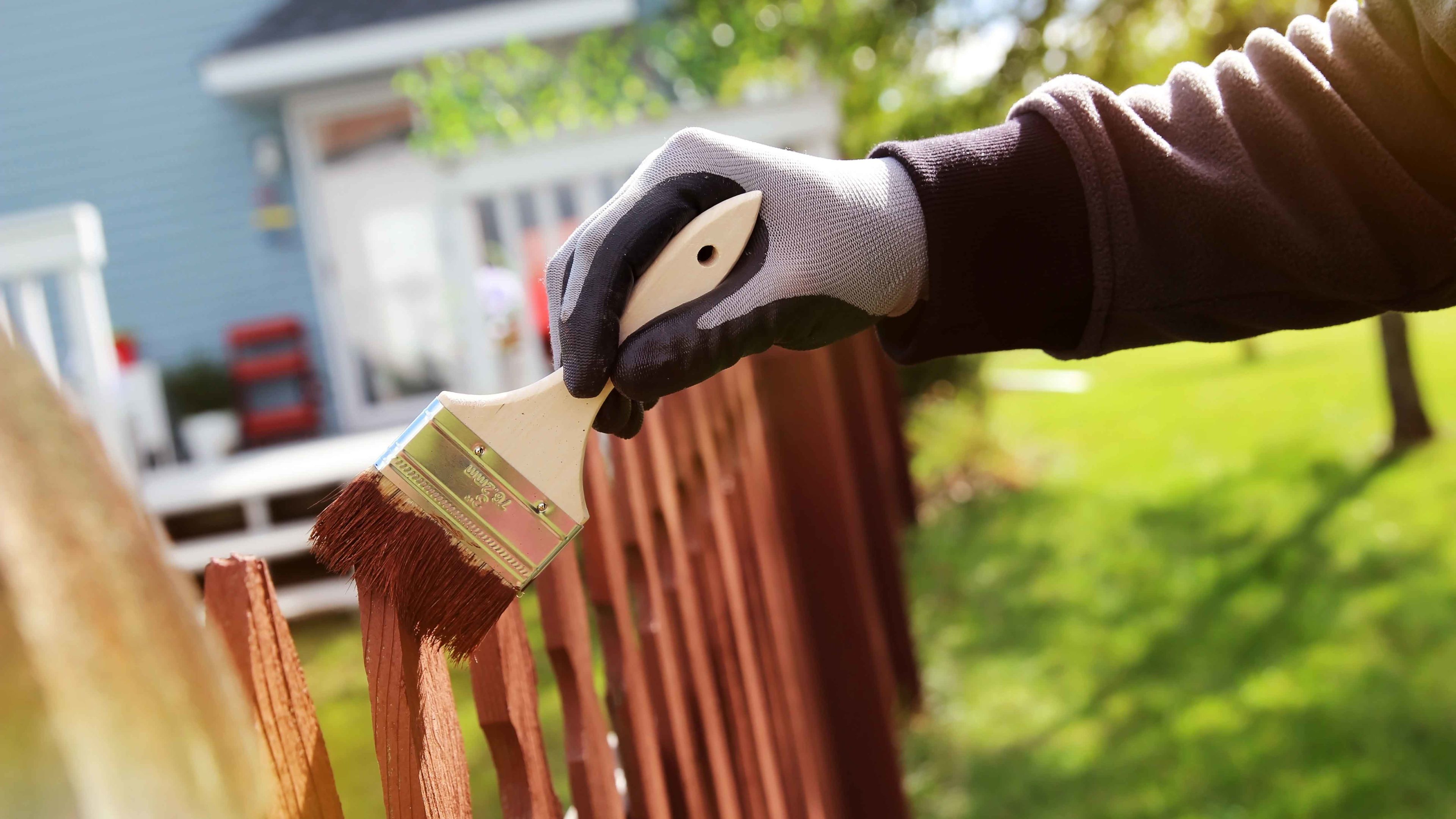 Adding a fresh coat of paint to fences is an easy project to transform your backyard.