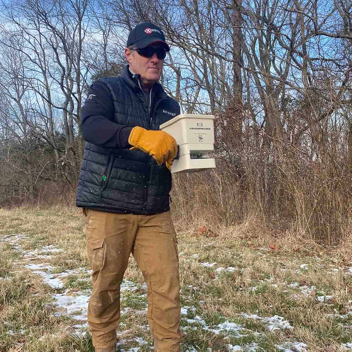 Joe frost seeding food plot