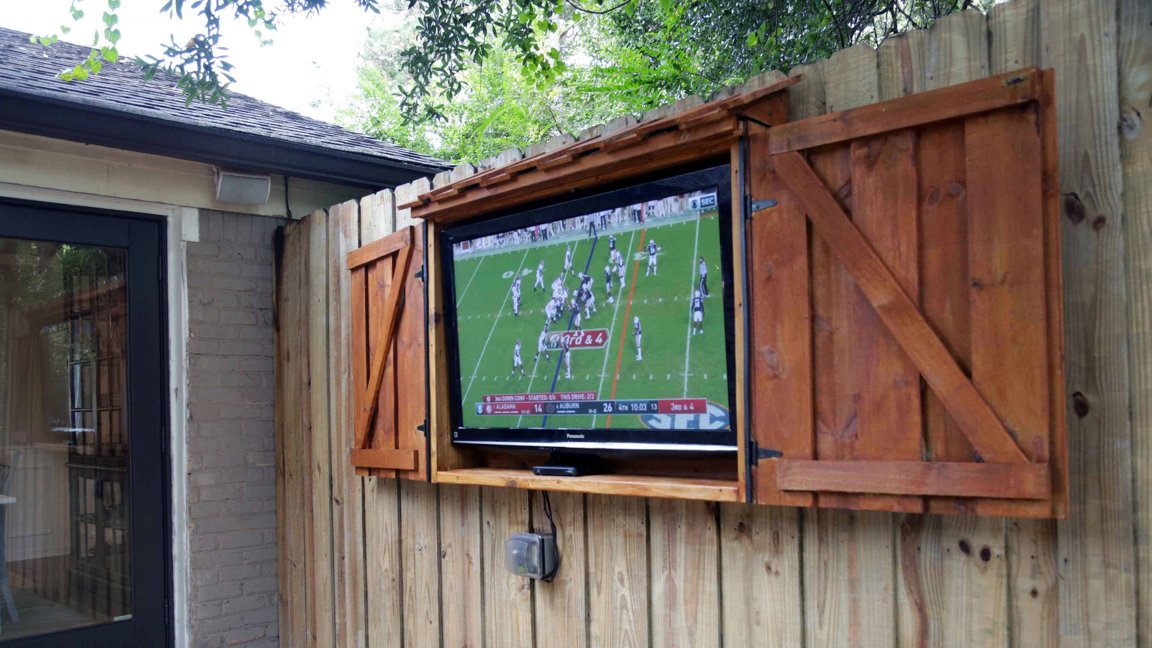 Diy Outdoor Tv Cabinet Build Exmark S