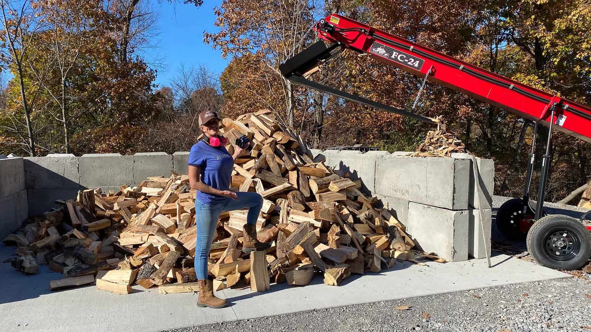 Selling Fire wood is one form of monetization for Mike and family